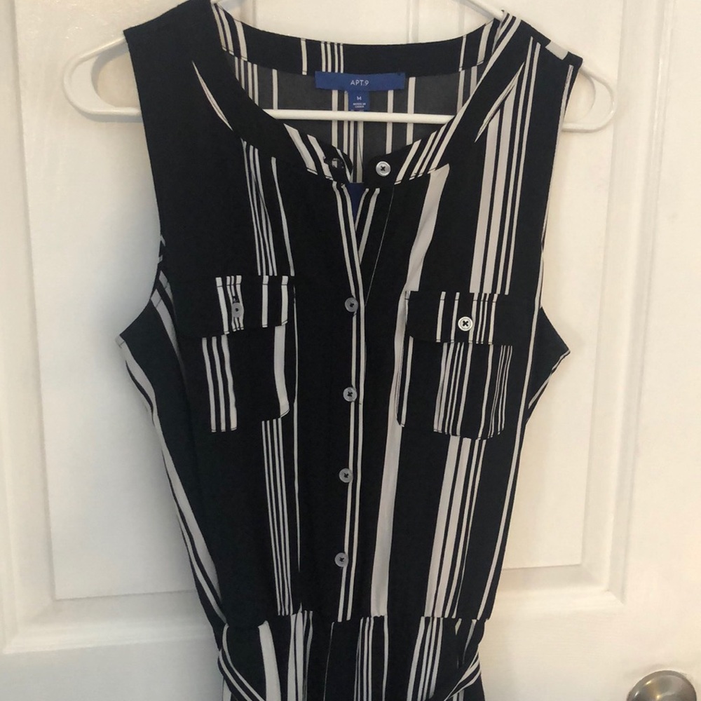 Black and white striped jumper